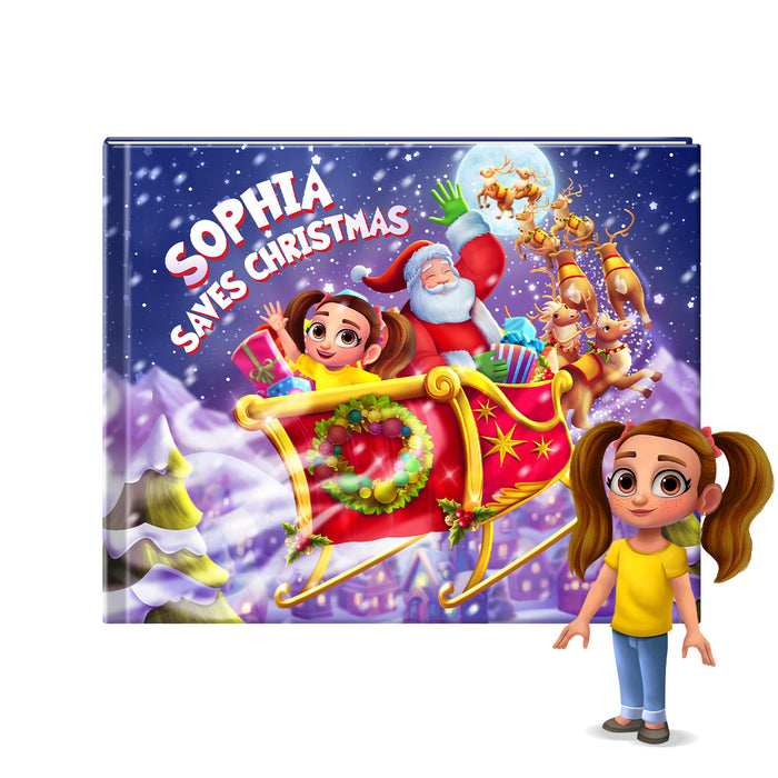 Saves Christmas Personalized Story Book