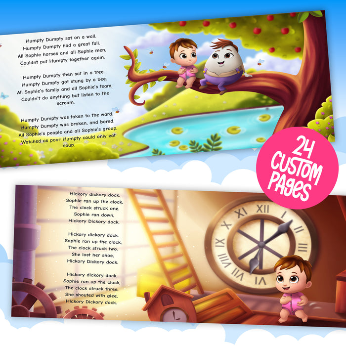 Classic Nursery Rhymes book for baby custom book inside pages preview