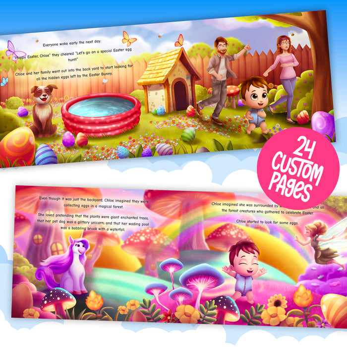 Internal Pages showing baby on First Easter Hunt