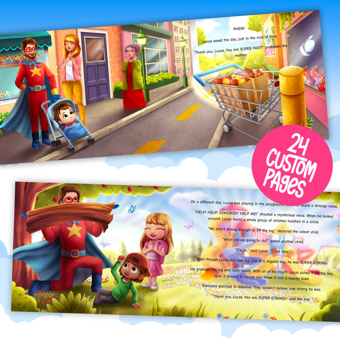 Dad is the Super Hero Personalised Story Book