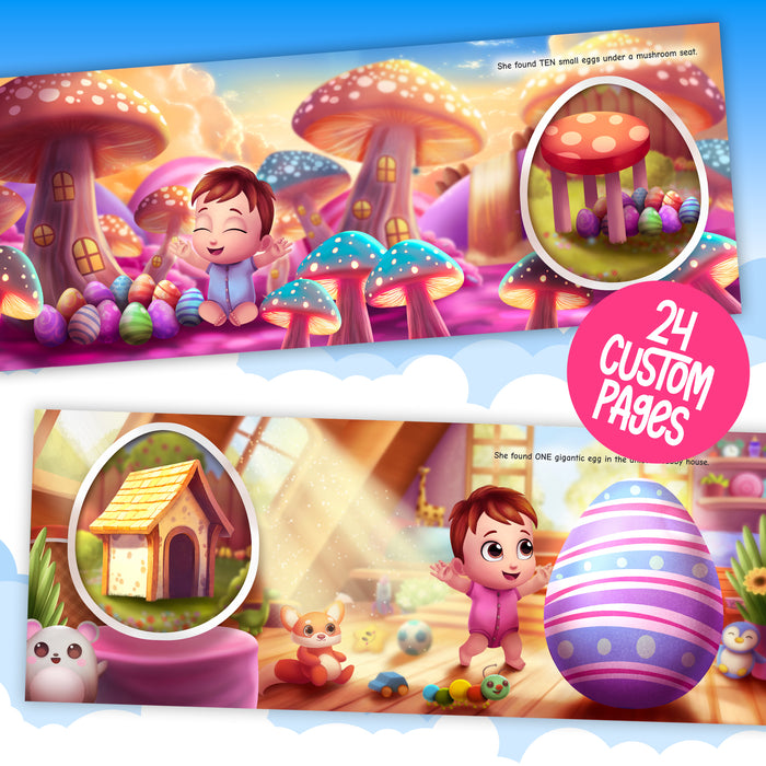 Internal Pages with baby and first easter eggs