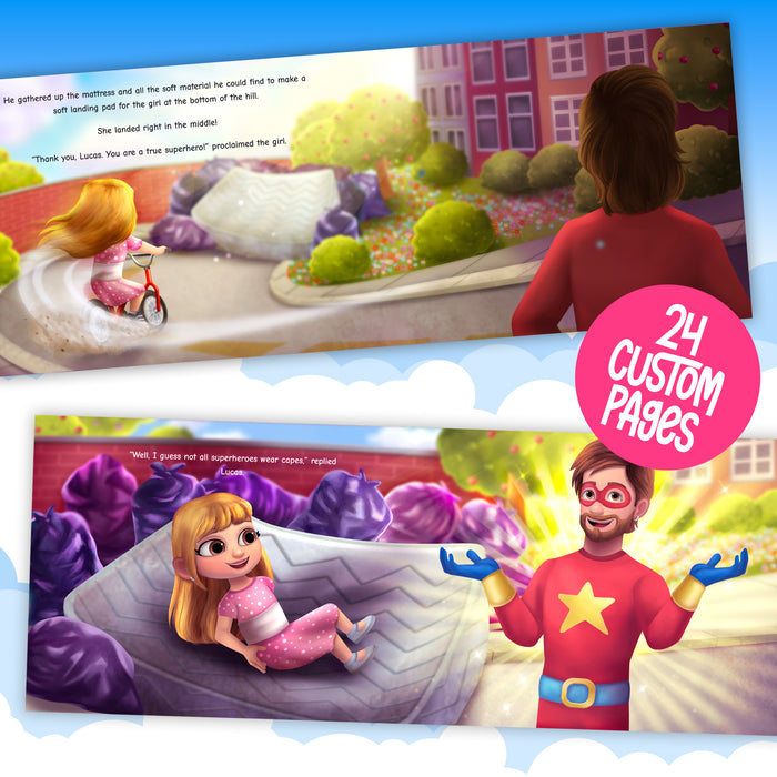 Dad is the Super Hero Personalised Story Book