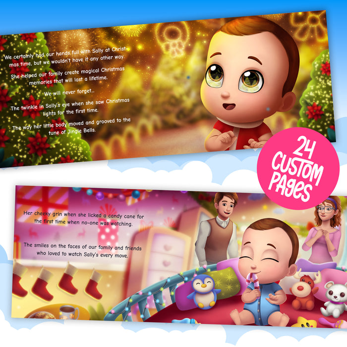 First Christmas Personalized Baby Book 8