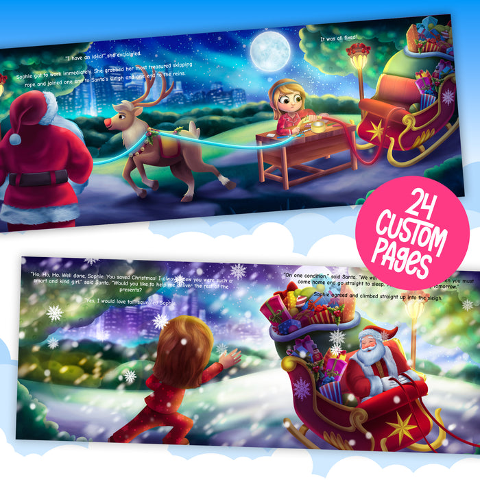 Saves Christmas Personalized Story Book