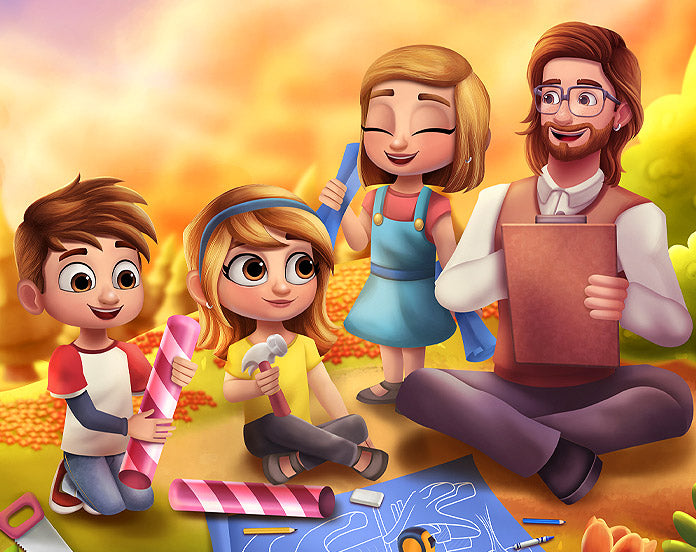 Kids love reading personalised story books!