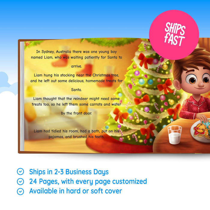 Personalized Christmas Children's Book Santa Visits 3