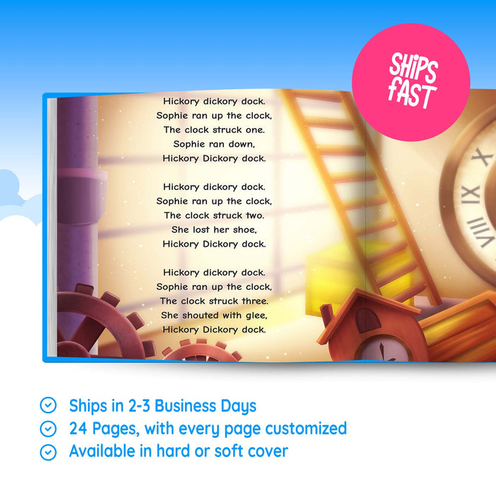 Classic Nursery Rhymes book for baby custom book page preview