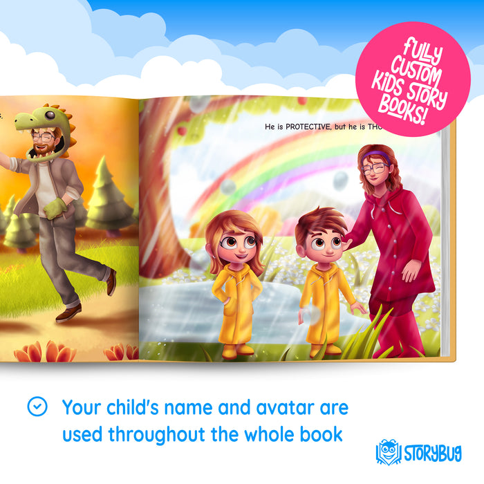 Internal pages for My Dad is my world custom story book