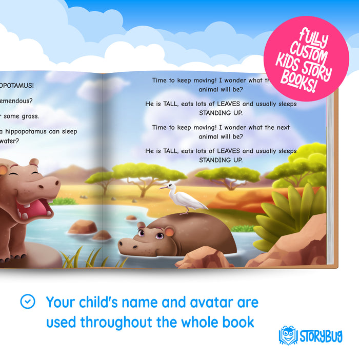 Personalized Children's Book Magical Zoo Tour with cute animals 4