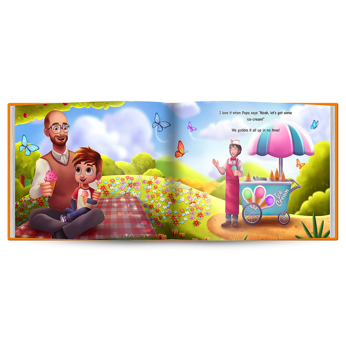 Internal pages of my papa is my world story book