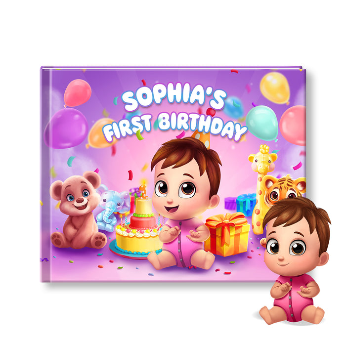 Personalized first birthday storybook cover