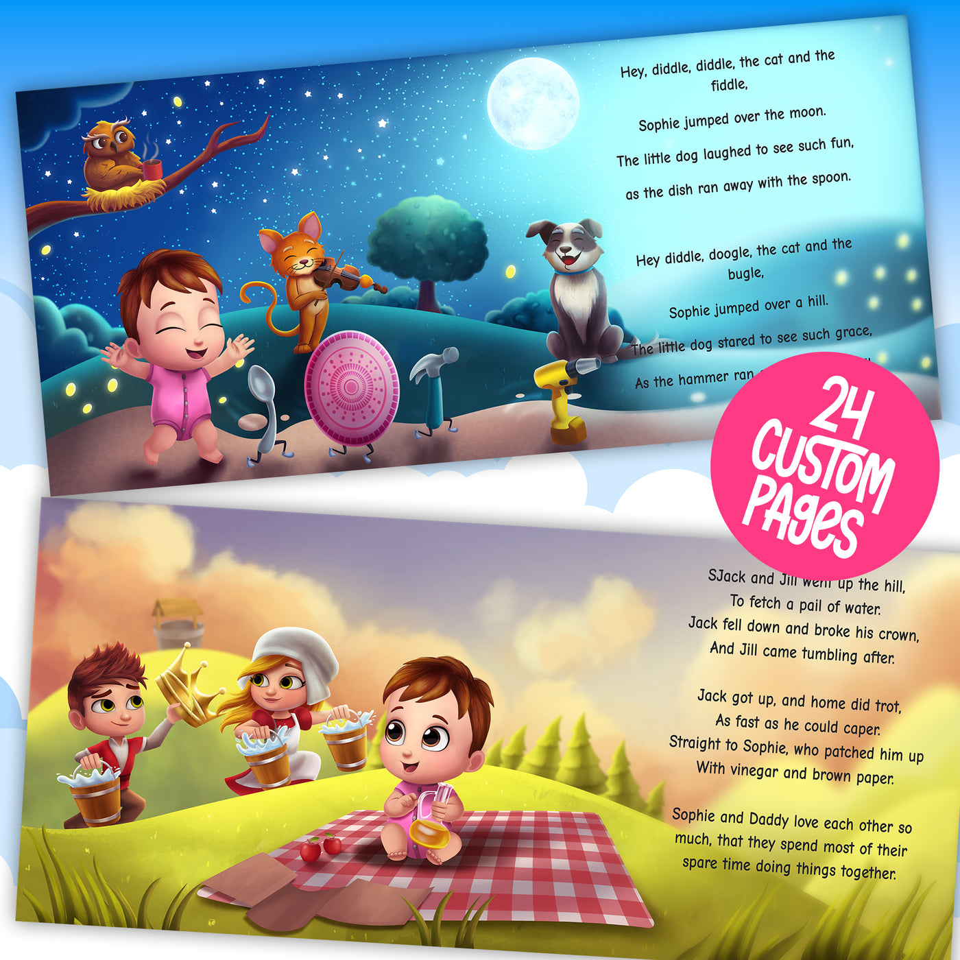 Personalised nursery rhymes storybook for babies | Custom baby nursery ...