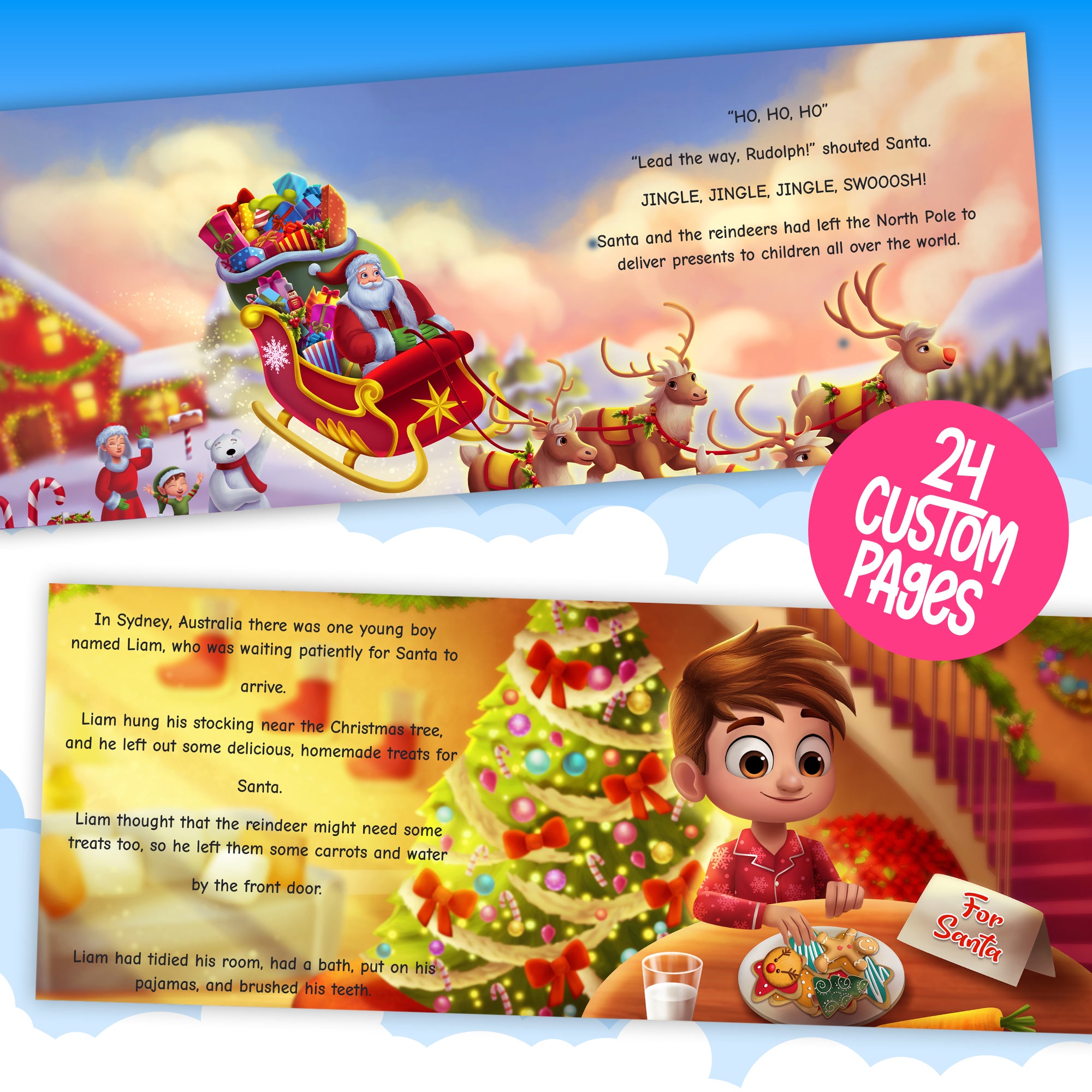 Personalized Christmas Children's Book Santa Visits 5
