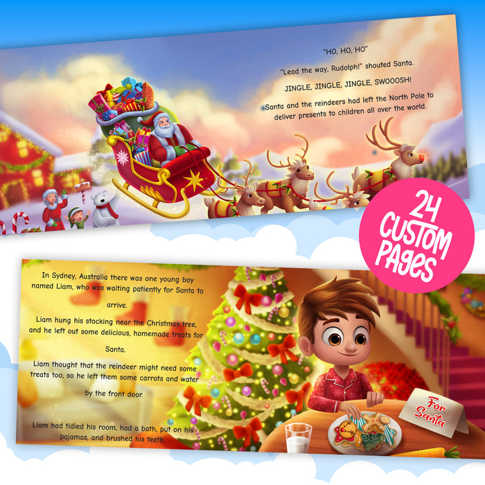 Personalized Santa Visits Christmas Childrens Book