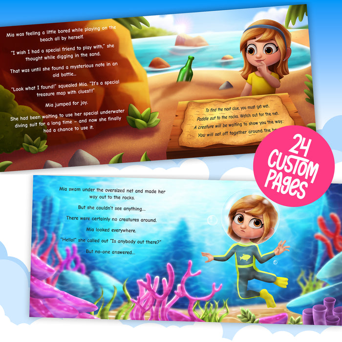 Custom childrens book magical underwater adventure | Underwater