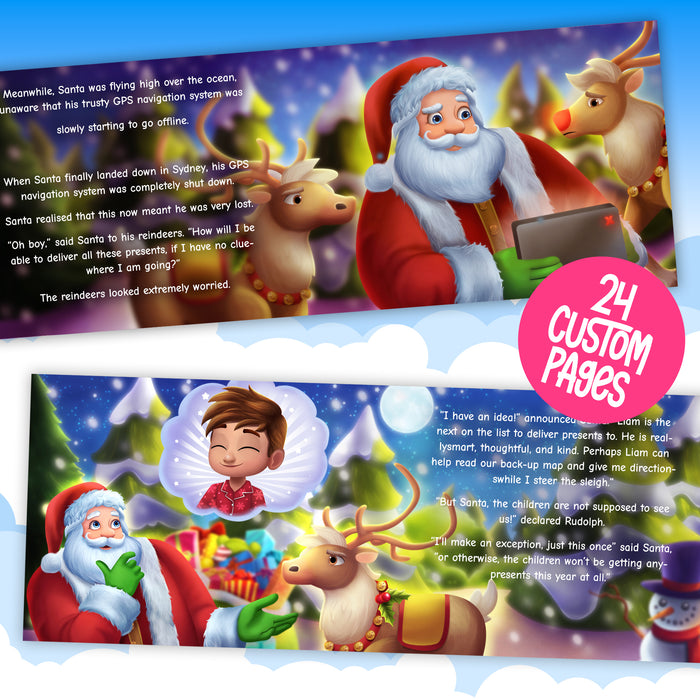 Personalized Santa Visits Christmas Childrens Book