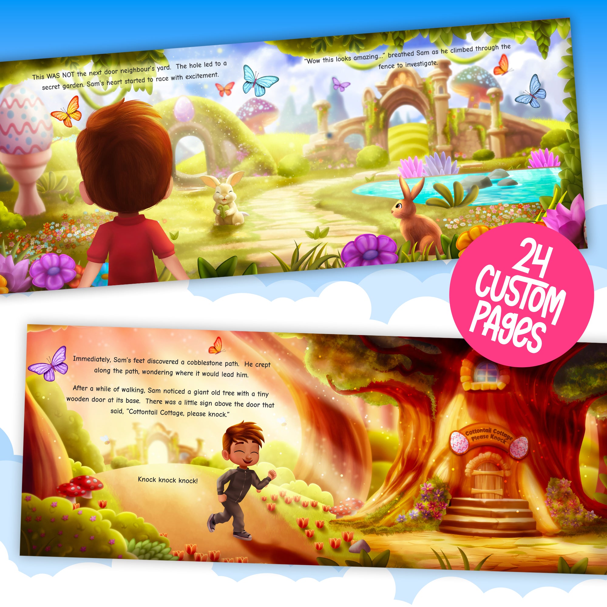 Magical Easter Custom story book inside book preview