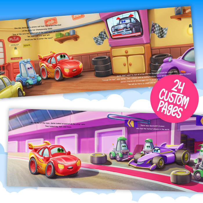 The Great Car Race Personalized Story Book