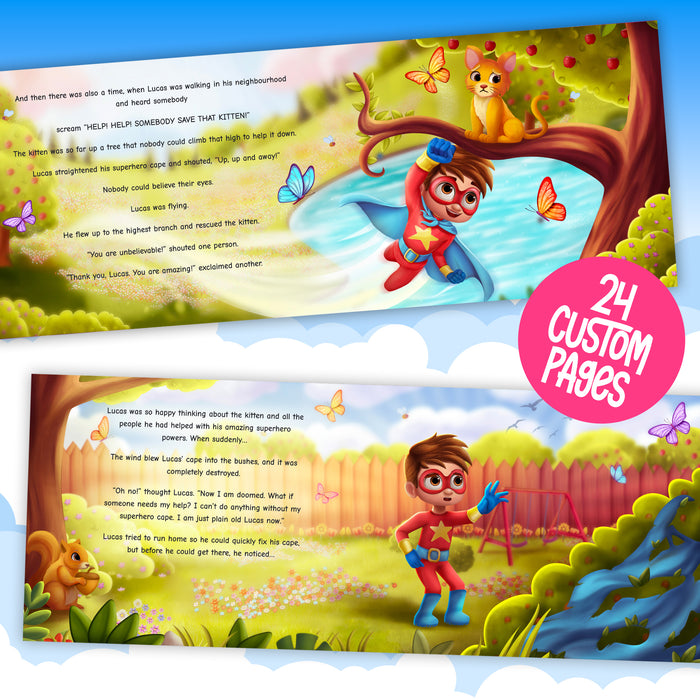 Super Hero Personalised Story Book