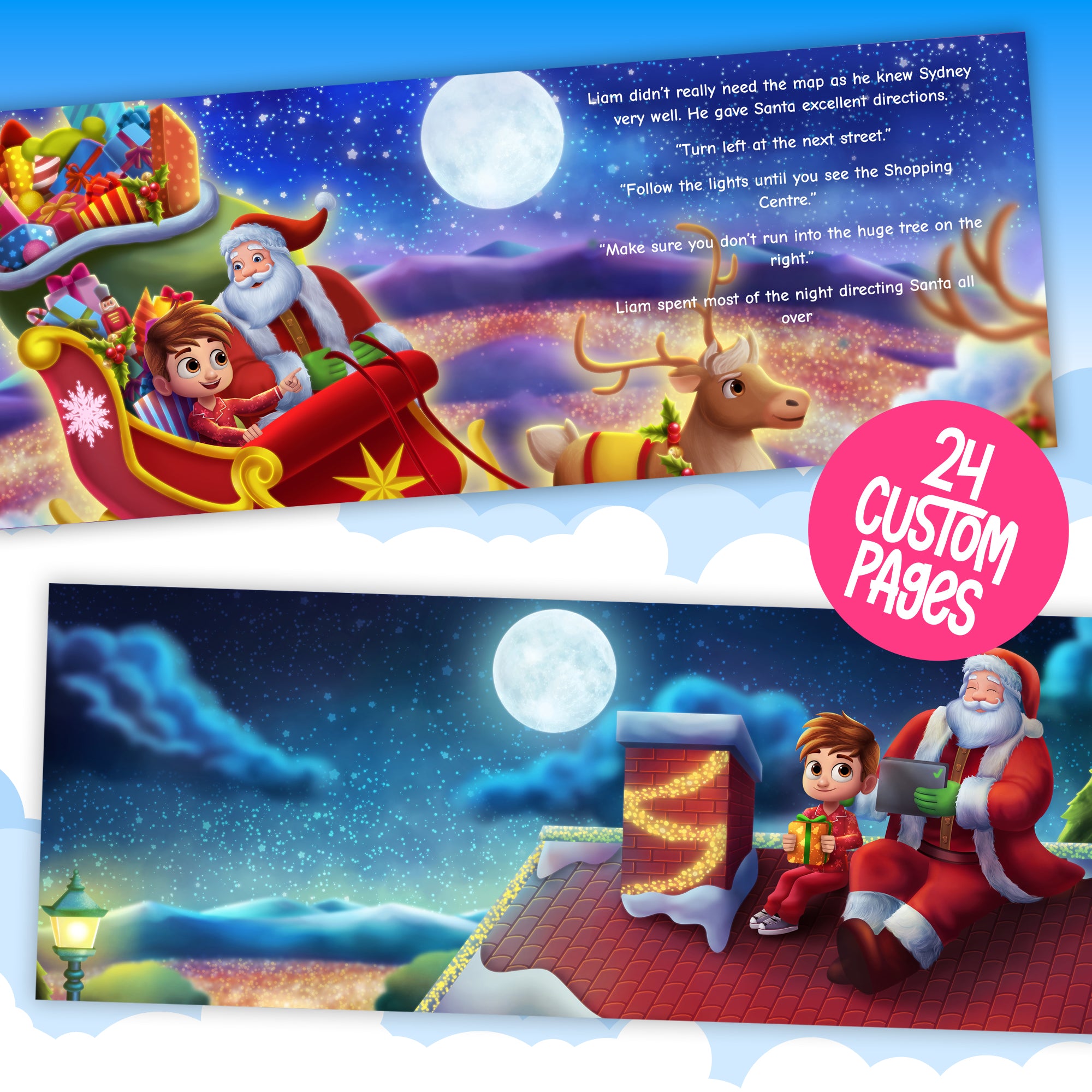 Personalized Christmas Children's Book Santa Visits 8