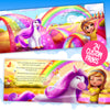 Magical Unicorn Custom Story Book inside book preview 2 page spreads of child and unicorn with rainbow and colorful artwork