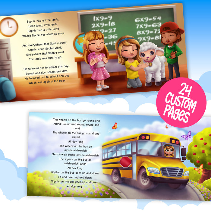 Personalized nursery rhymes storybook for children bus and school preview