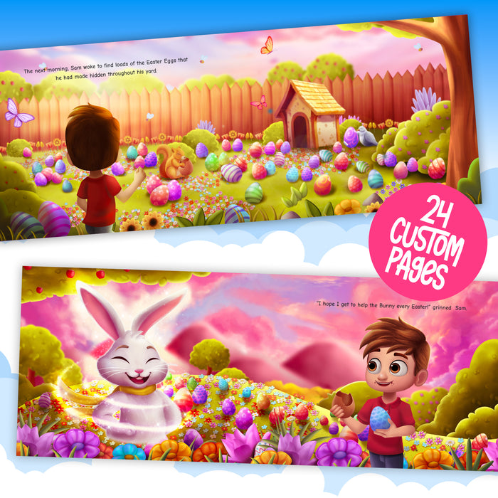 Magical Easter Custom story book inside book preview of 2 page spreads