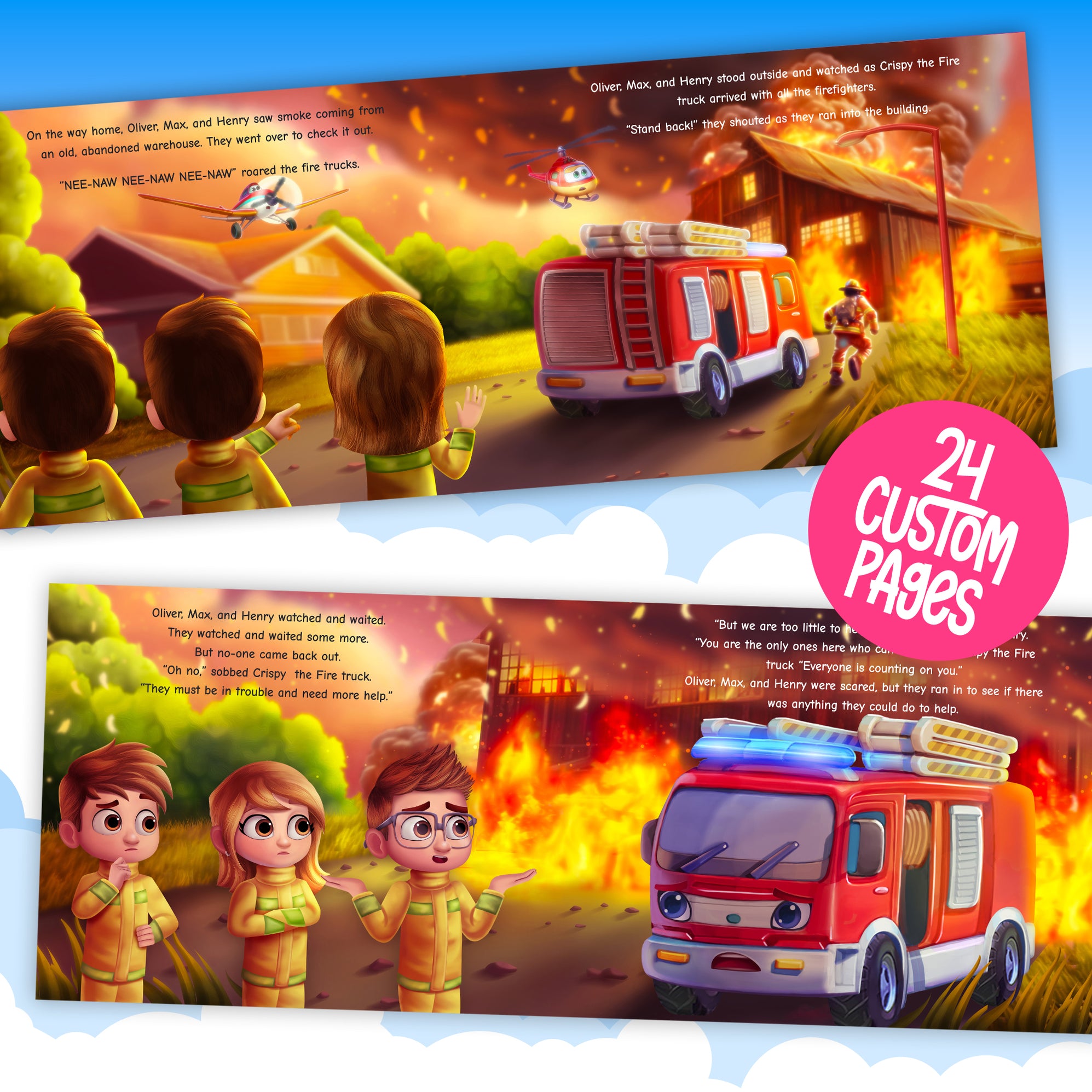 Fire and Rescue Personalized Story Book — Story Bug