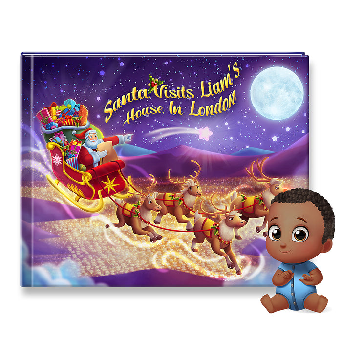 Personalized Santa Visits Christmas Baby Book