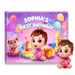 Personalized first birthday storybook cover gif showing custom name and cover color