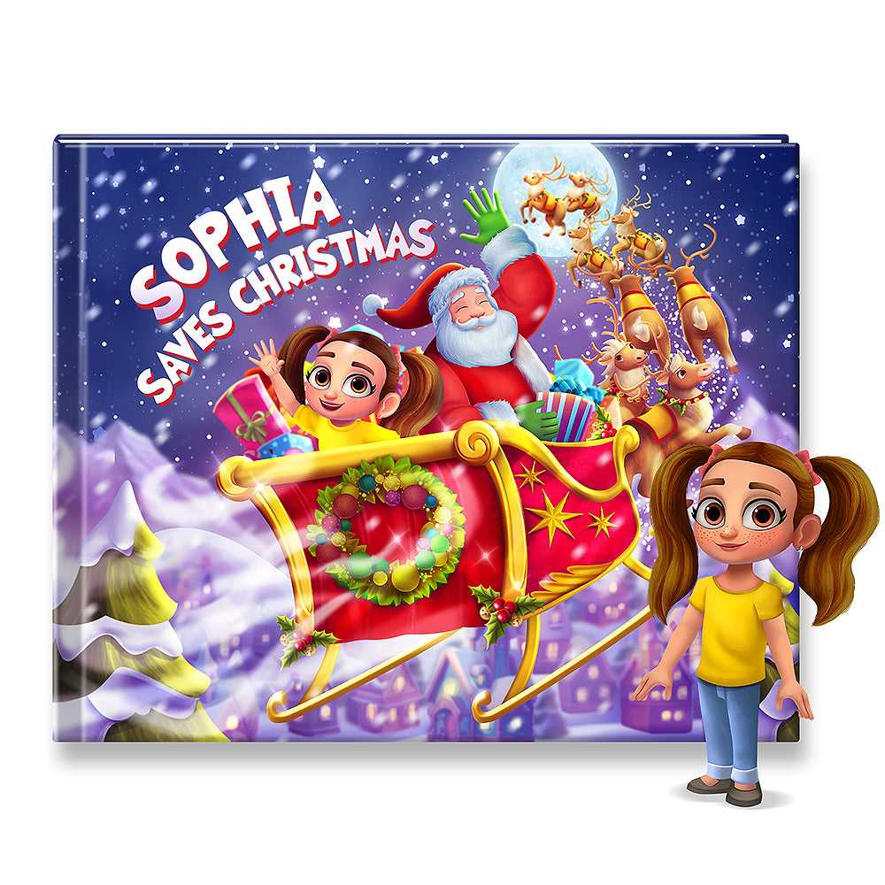 Saves Christmas Personalized Story Book