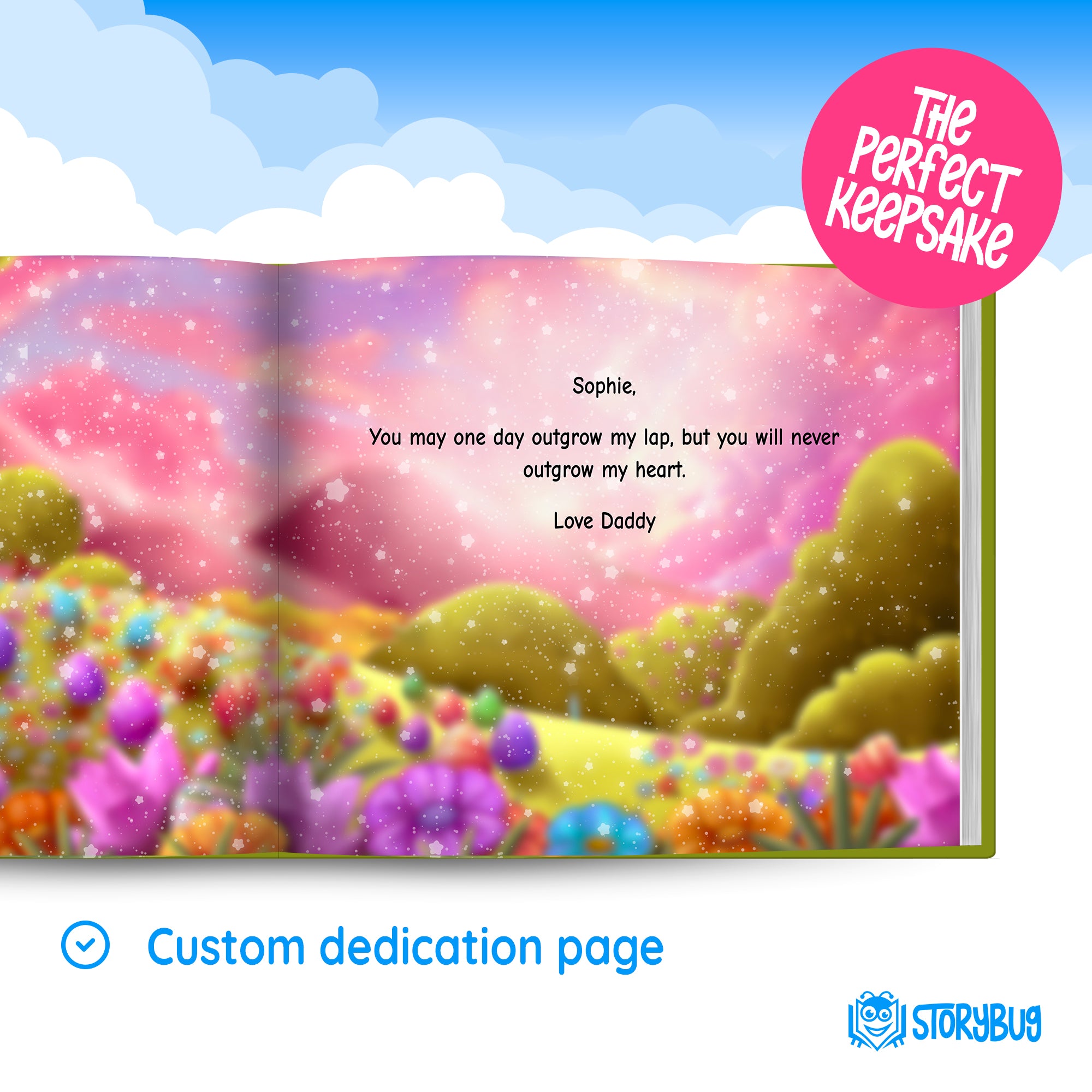 Magical Easter Custom story book dedication page