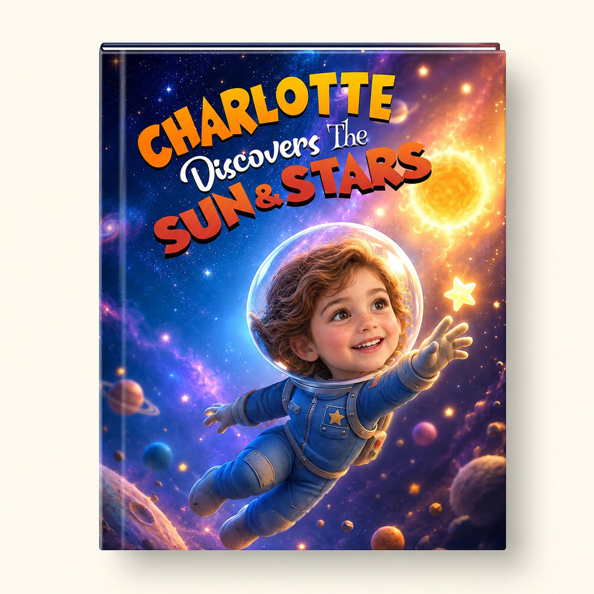 Discovers Sun and Stars Personalized Story Book