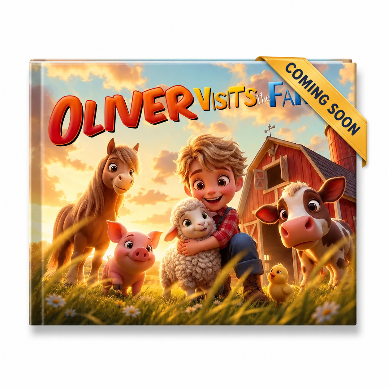 Visits the Farm Personalized Story Book