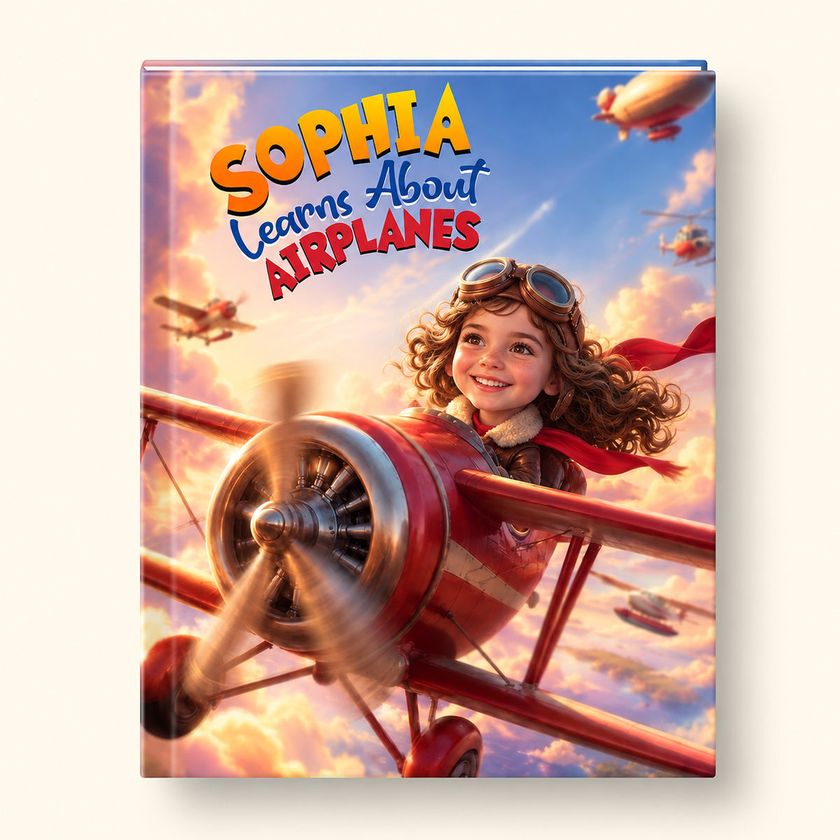 Learns About Airplanes Personalized Story Book
