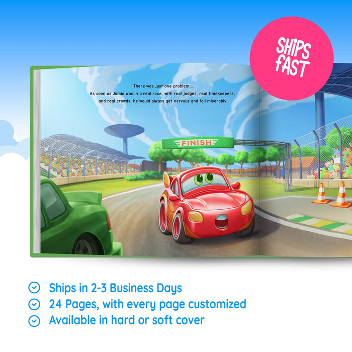 The Great Car Race Personalized Story Book