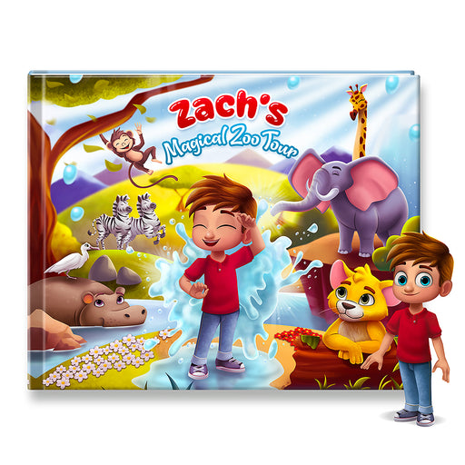 Personalized Children's Book Magical Zoo Tour with cute animals