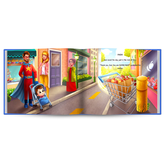 Dad is the Super Hero Personalized Story Book