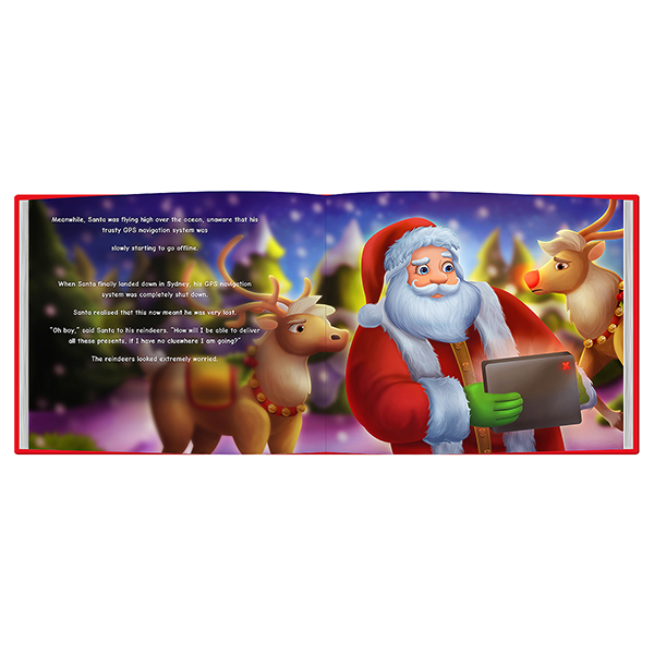 Personalized Santa Visits Christmas Childrens Book