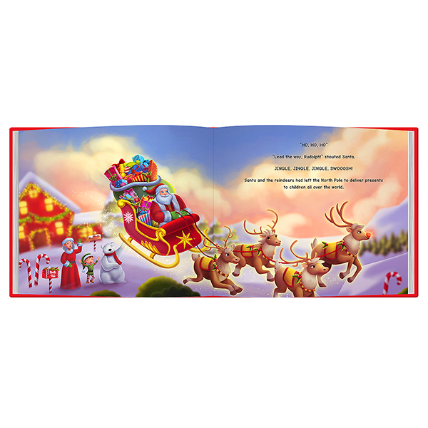 Personalized Santa Visits Christmas Baby Book