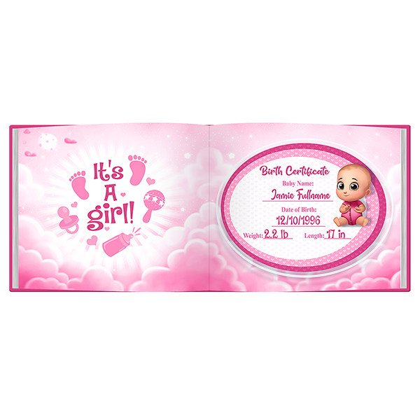 Welcome to the World Personalized Baby Girl Book