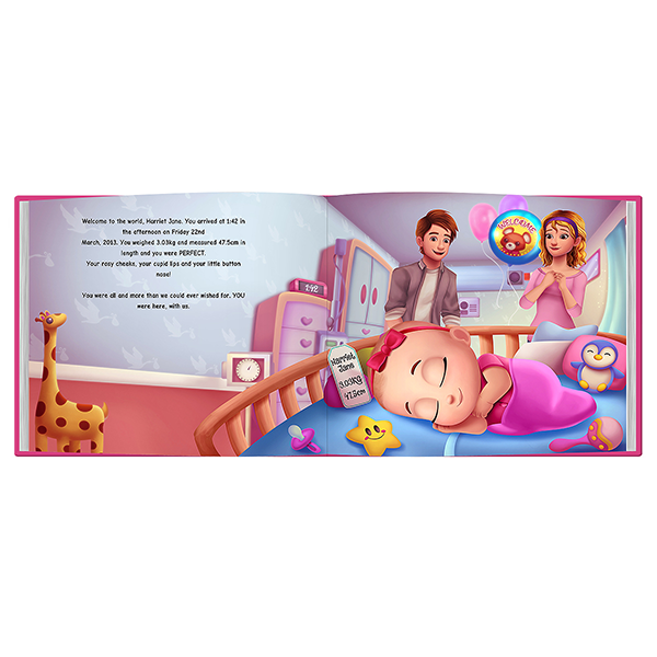 Welcome to the World Personalized Baby Girl Book