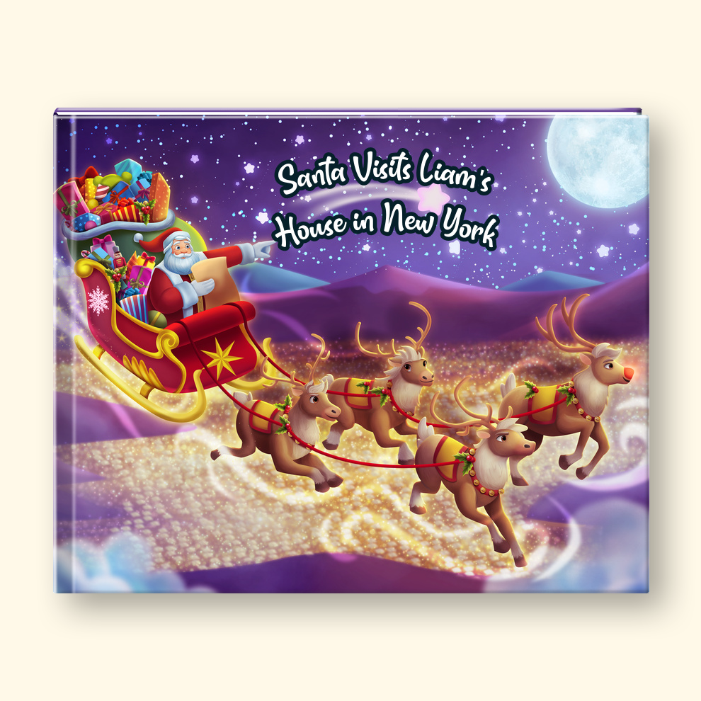Personalized Christmas Children's Book Santa Visits