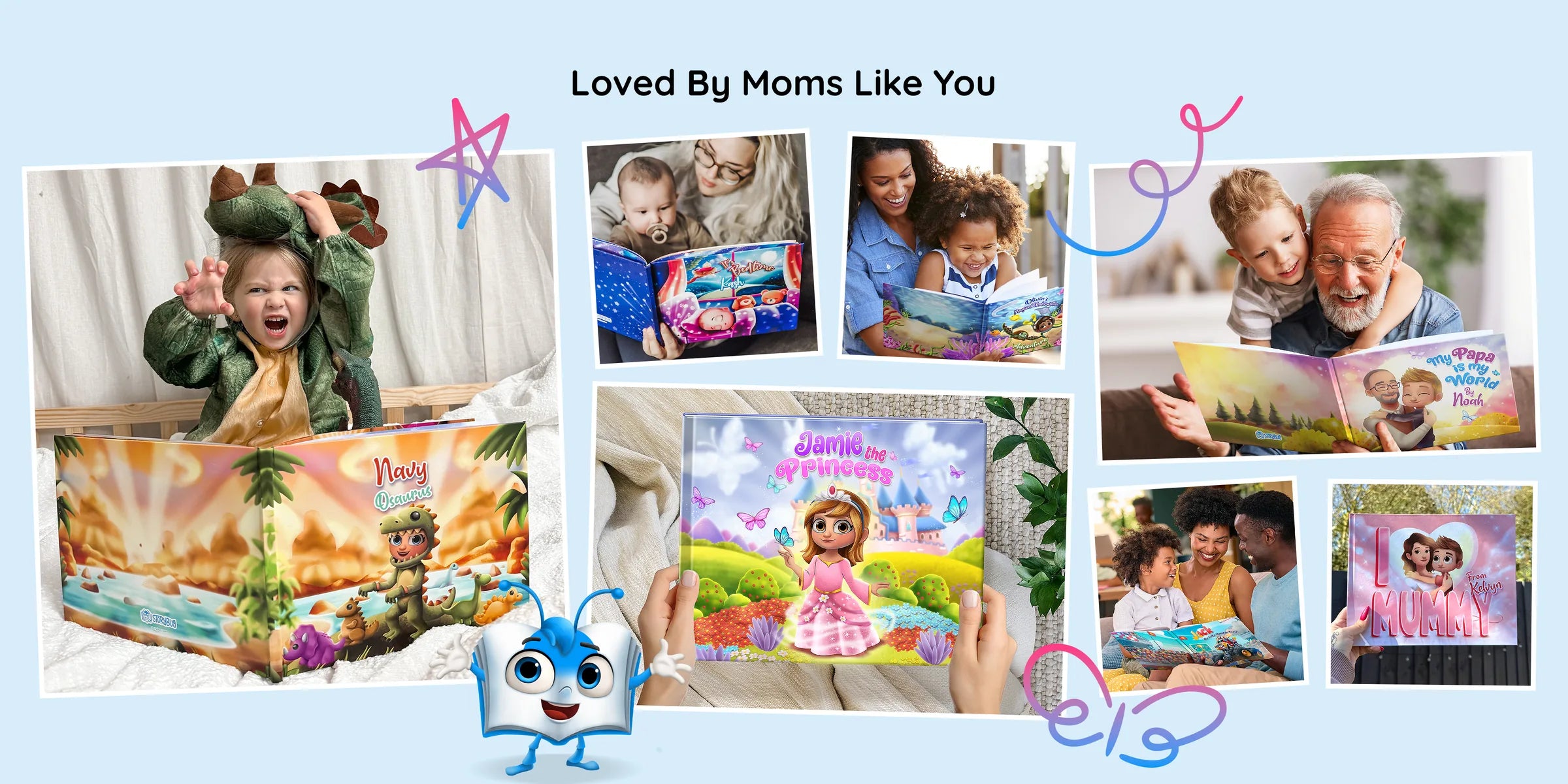 Families reading their personalised Storybug books